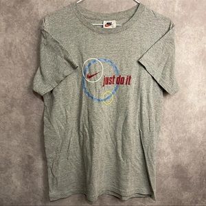 Vintage 90s Nike Just Do It Logo Graphic T-Shirt Adult Size Large L USA Sports